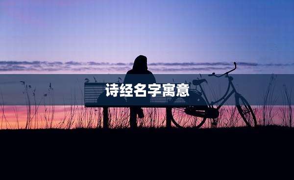 诗经名字寓意