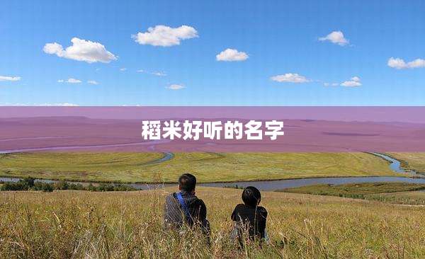 稻米好听的名字