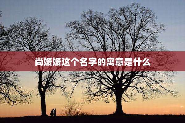 尚媛媛这个名字的寓意是什么