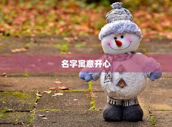 名字寓意开心