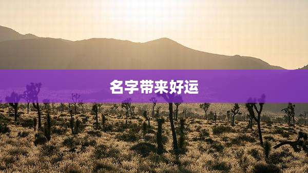 名字带来好运