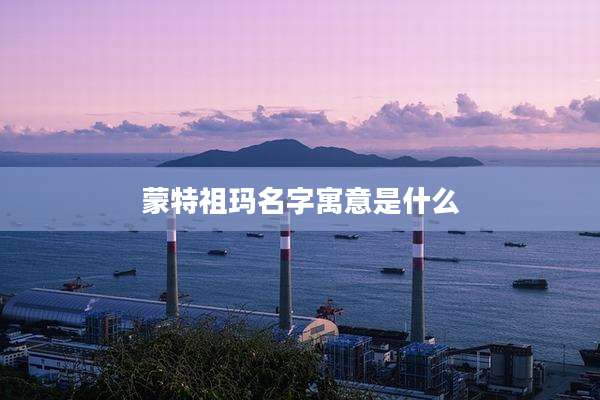 蒙特祖玛名字寓意是什么