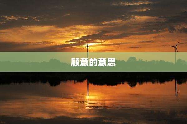 顾意的意思
