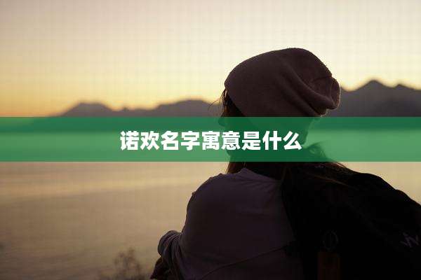 诺欢名字寓意是什么