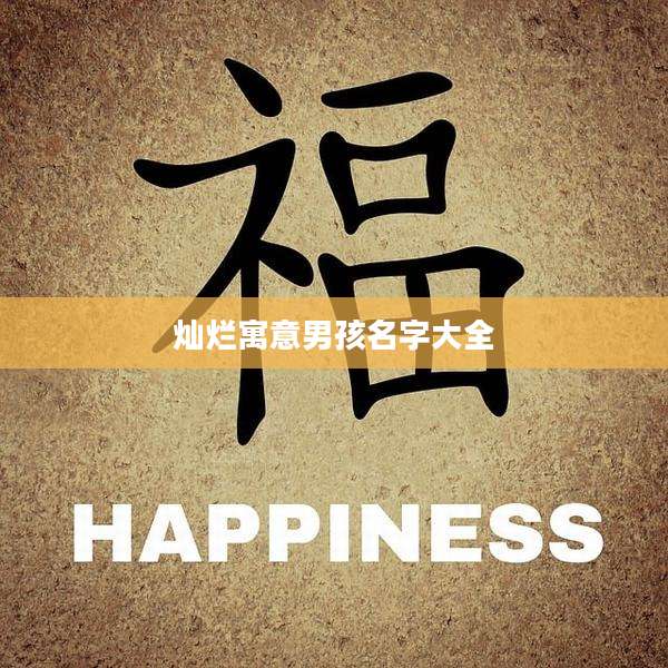 灿烂寓意男孩名字大全