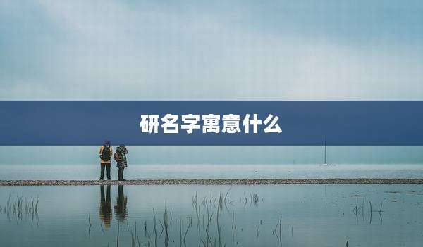 研名字寓意什么