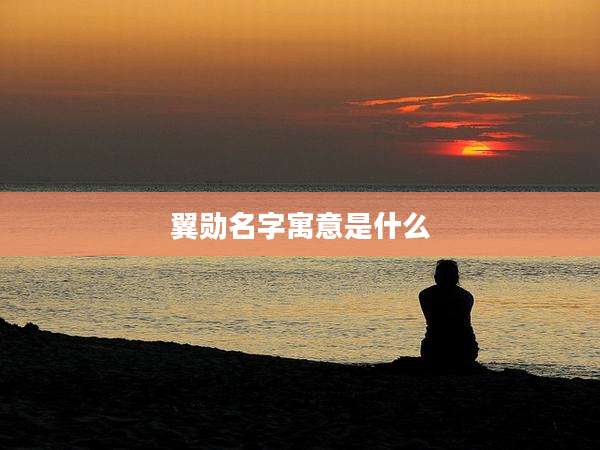 翼勋名字寓意是什么