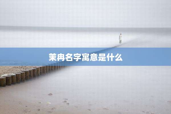 茉冉名字寓意是什么