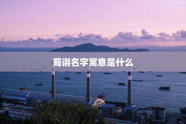 荀诩名字寓意是什么