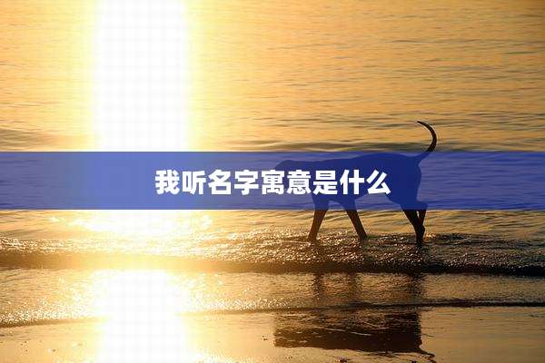 我听名字寓意是什么