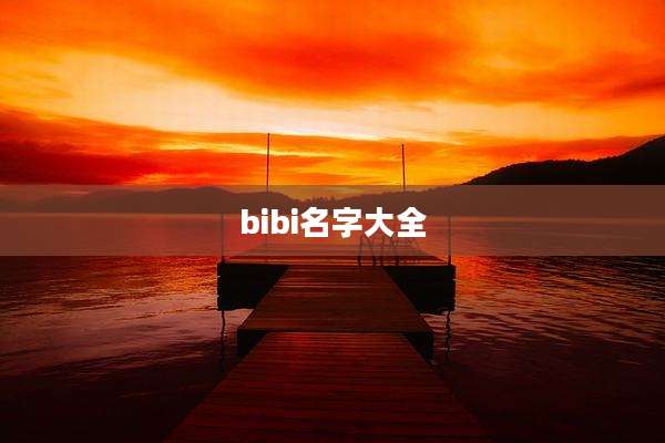 bibi名字大全