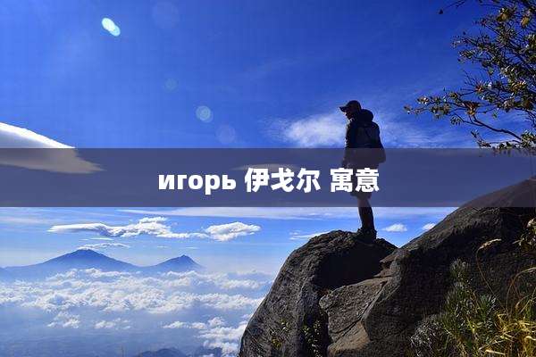 игорь 伊戈尔 寓意