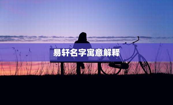 易轩名字寓意解释