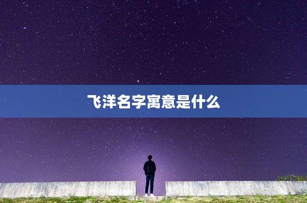 飞洋名字寓意是什么