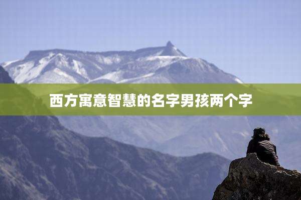 西方寓意智慧的名字男孩两个字
