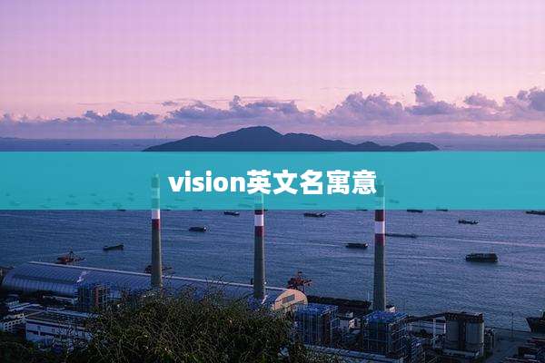 vision英文名寓意