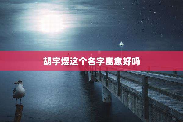 胡宇煜这个名字寓意好吗