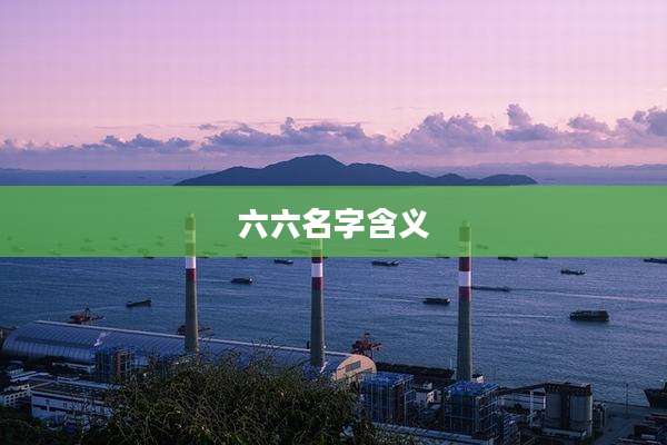 六六名字含义