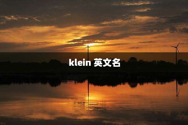klein 英文名
