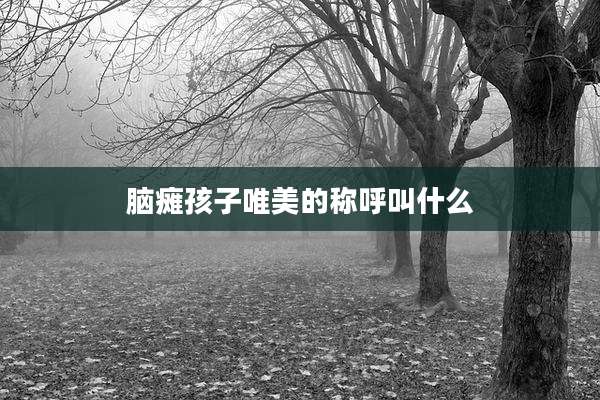 脑瘫孩子唯美的称呼叫什么