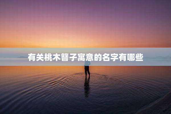 有关桃木簪子寓意的名字有哪些