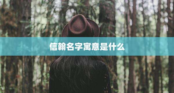 信翰名字寓意是什么