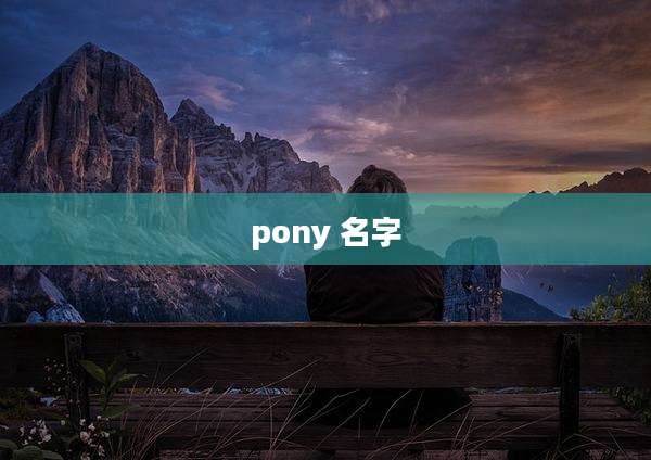 pony 名字