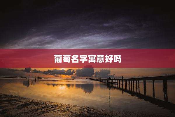 葡萄名字寓意好吗