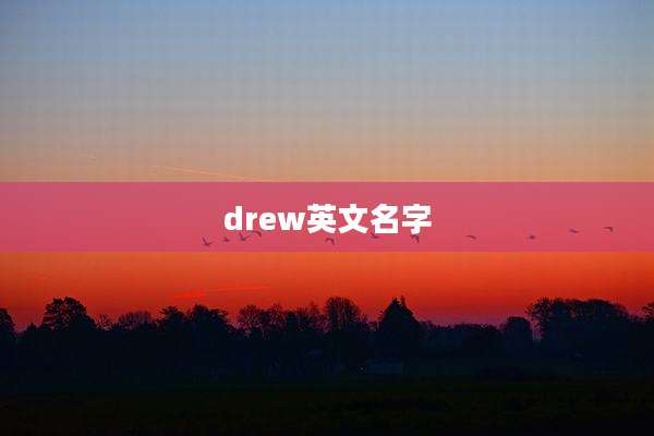 drew英文名字