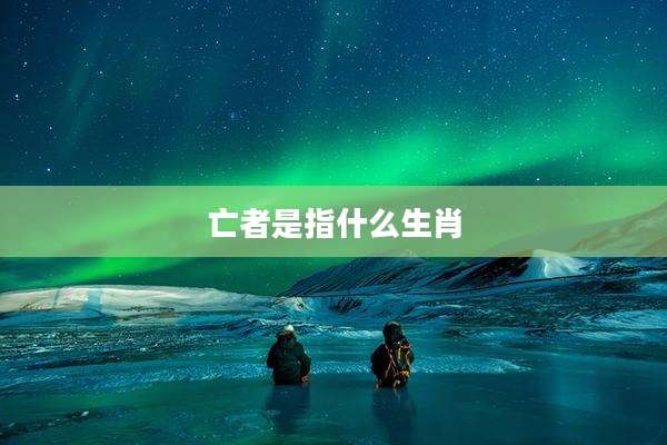 亡者是指什么生肖