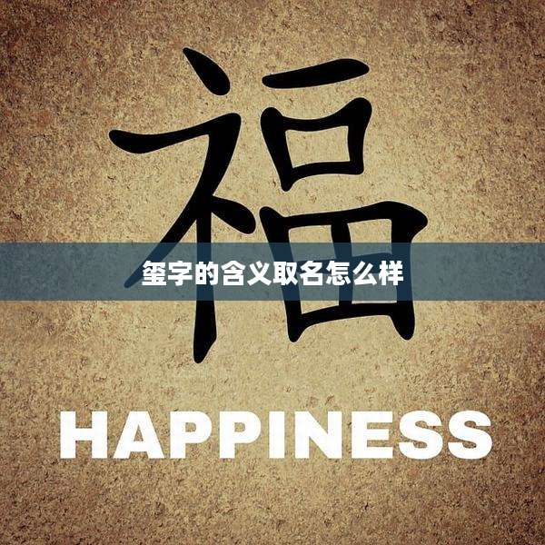 玺字的含义取名怎么样
