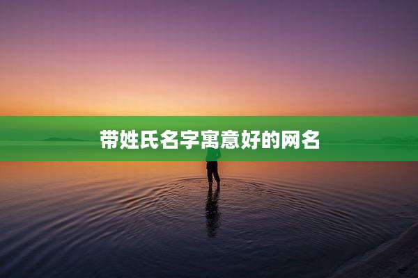 带姓氏名字寓意好的网名