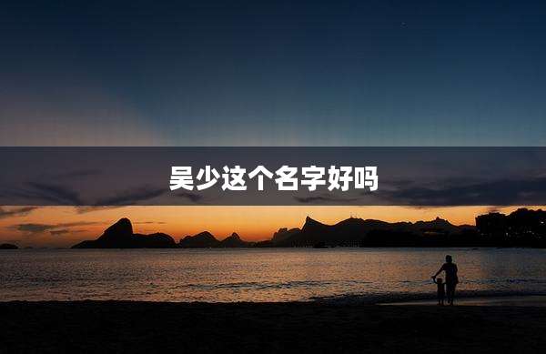 吴少这个名字好吗