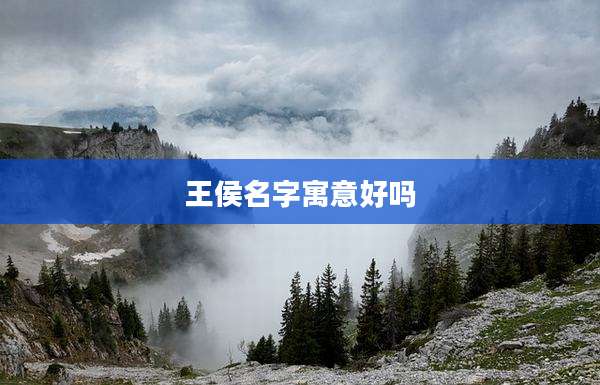 王侯名字寓意好吗