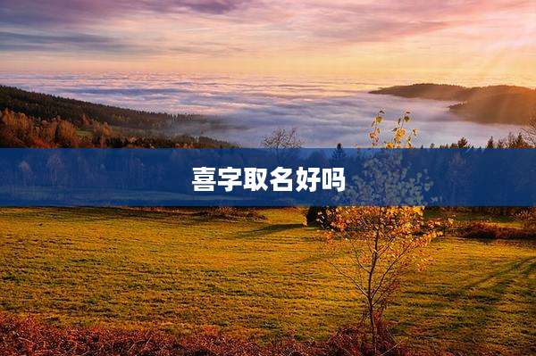 喜字取名好吗
