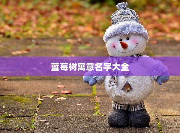 蓝莓树寓意名字大全