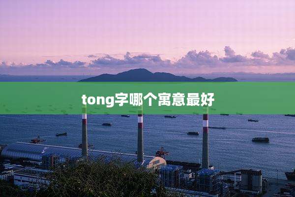 tong字哪个寓意最好