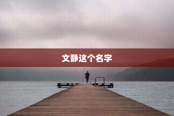 文静这个名字