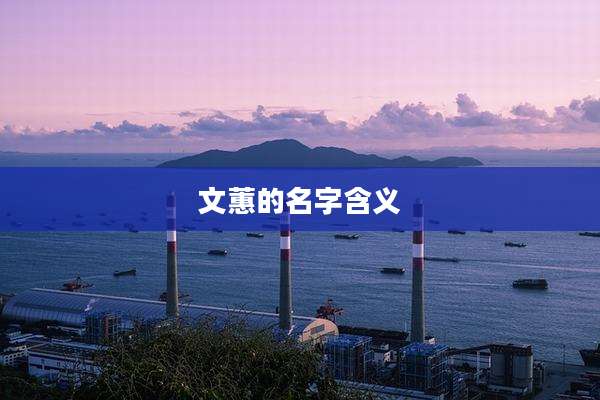 文蕙的名字含义