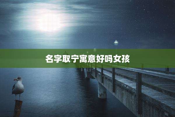 名字取宁寓意好吗女孩