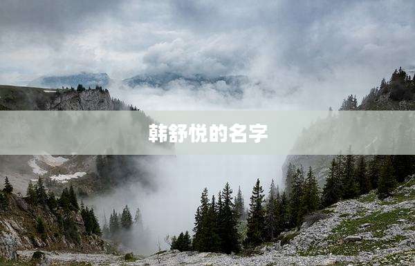 韩舒悦的名字