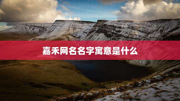 嘉禾网名名字寓意是什么