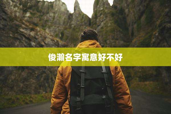 俊瀚名字寓意好不好