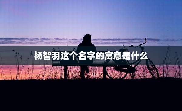 杨智羽这个名字的寓意是什么