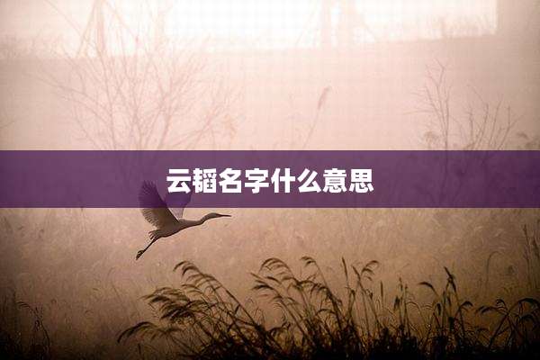 云韬名字什么意思