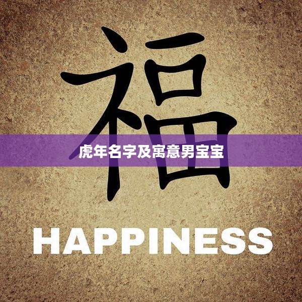 虎年名字及寓意男宝宝
