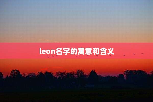 leon名字的寓意和含义