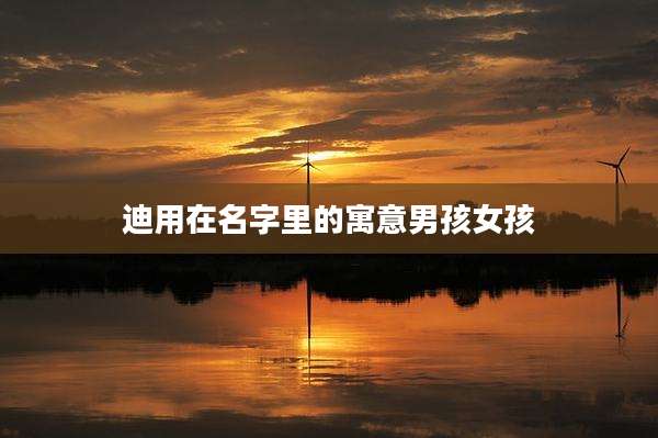 迪用在名字里的寓意男孩女孩