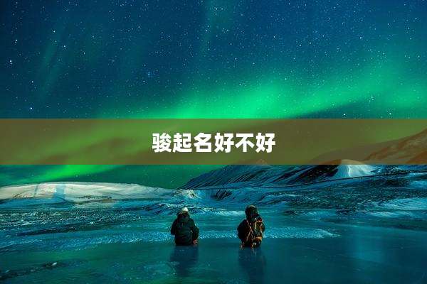 骏起名好不好