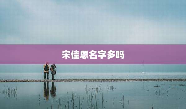 宋佳恩名字多吗